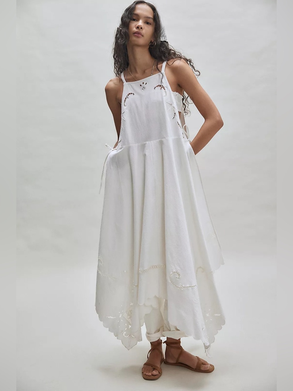 NWT FREE PEOPLE Pearl Maxi Top | Clean Ivory MSRP $248 Size M